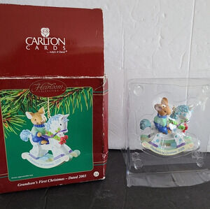 Carlton cards Grandson first Christmas Ornament